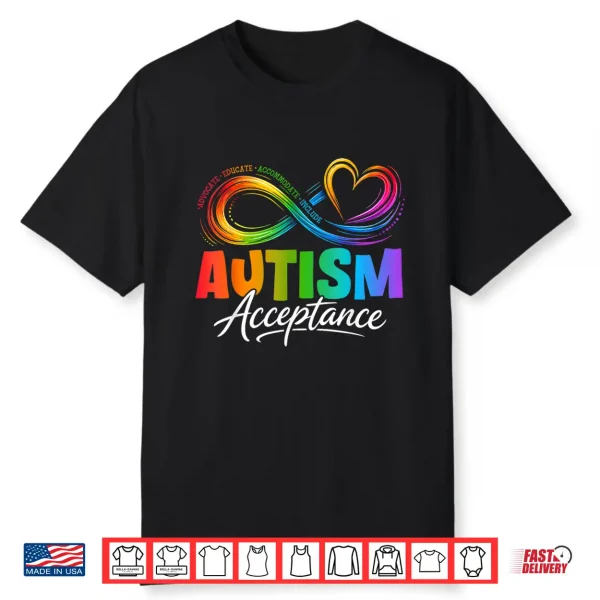 Infinity Symbol Advocate Educate Autism Awareness Professional Shirt