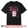 It’S My 8Th Birthday Girl Floral Coquette Bow 8 Year Old Shirt