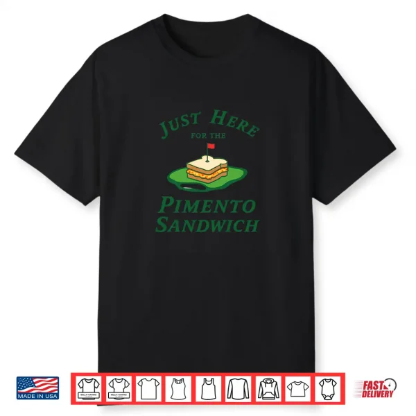 Just Here For The Pimento Cheese Sandwich Golf Humor Season Premium Tri Blend Shirt