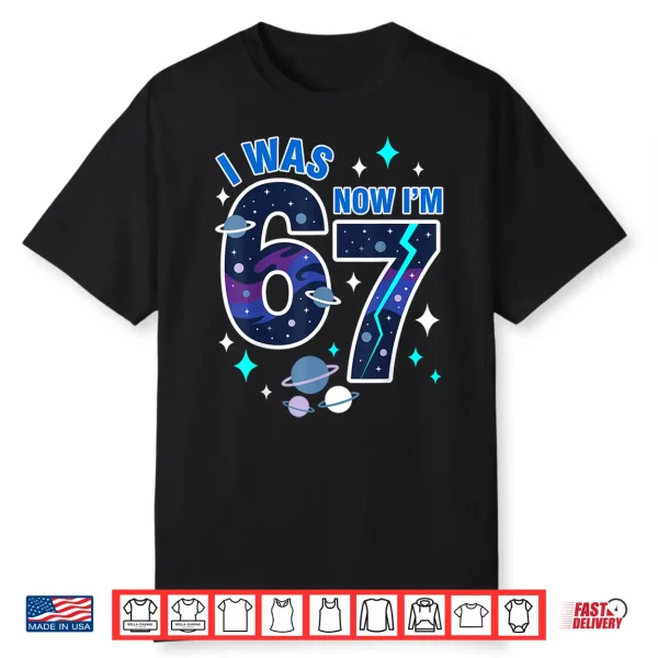Kids I Was 6 Now I’M 7 Boy 6 7 Birthday Shirt