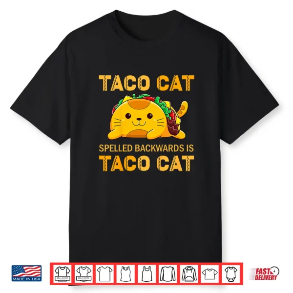Kids Tacocat Shirt For Kids Taco Cat Cinco De Mayo Tacocat Cat Shirt