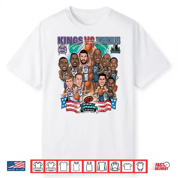 Kings Vs Timberwolves Nba Japan Games Tokyo 1999 Shirt