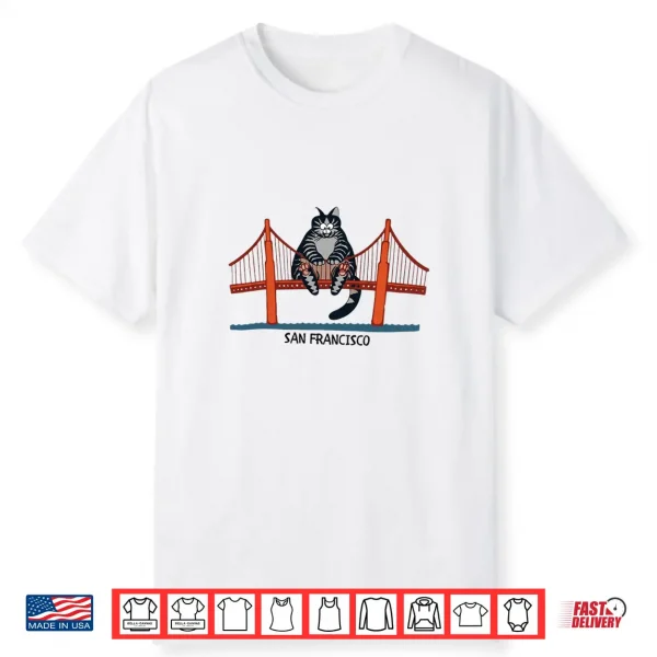 Kliban Cat San Francisco Golden Gate Shirt