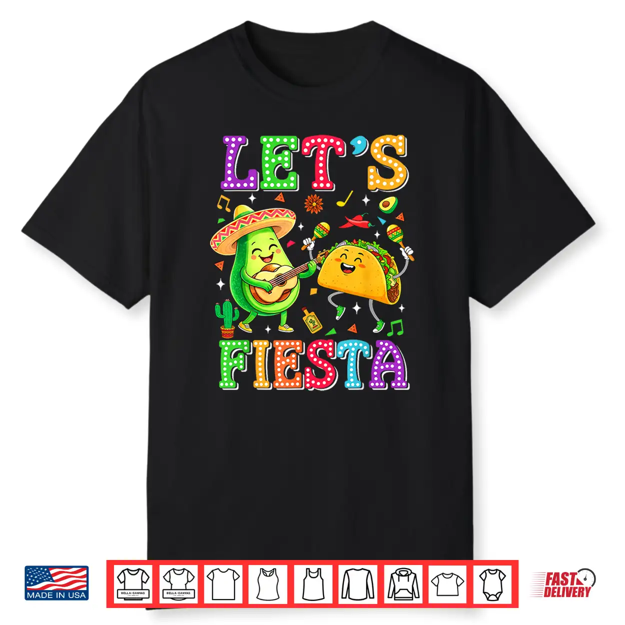 Let’S Fiesta Avocado Mexican Men Women Kids Cinco De Mayo Shirt Let’S Fiesta Avocado Mexican Men Women Kids Cinco De Mayo Shirt
