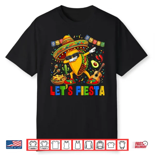 Let’S Fiesta Tacos Dabbing Cinco De Mayo Mexican Dab Boy Kid Shirt