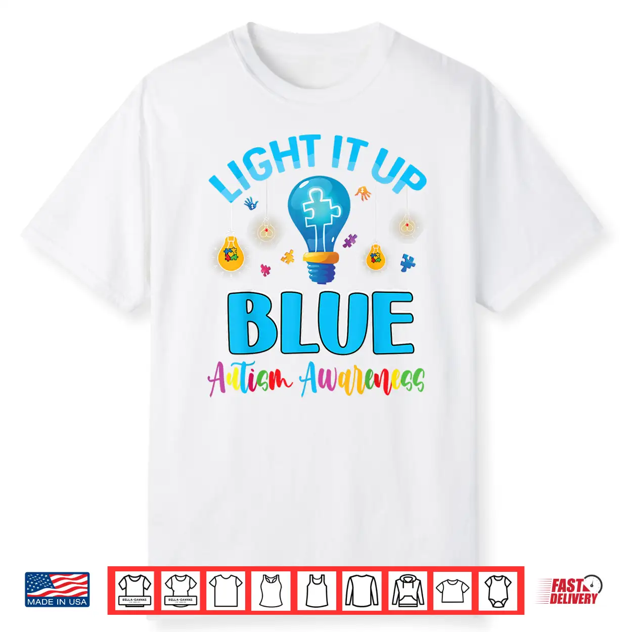Light It Up Blue Autistic Autism Awareness Professional Shirt Light It Up Blue Autistic Autism Awareness Professional Shirt