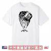 Linocut Owl Head Tilt Curious Bird Wildlife Illustration Shirt