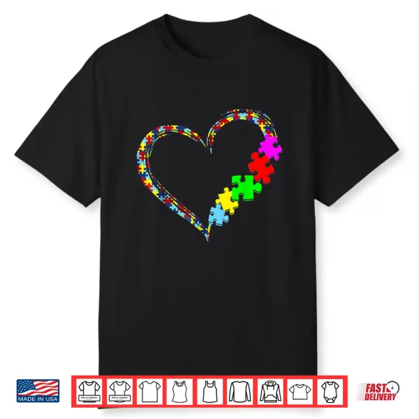 Love Heart Puzzle Piece Autism Awareness Professional Gift Shirt
