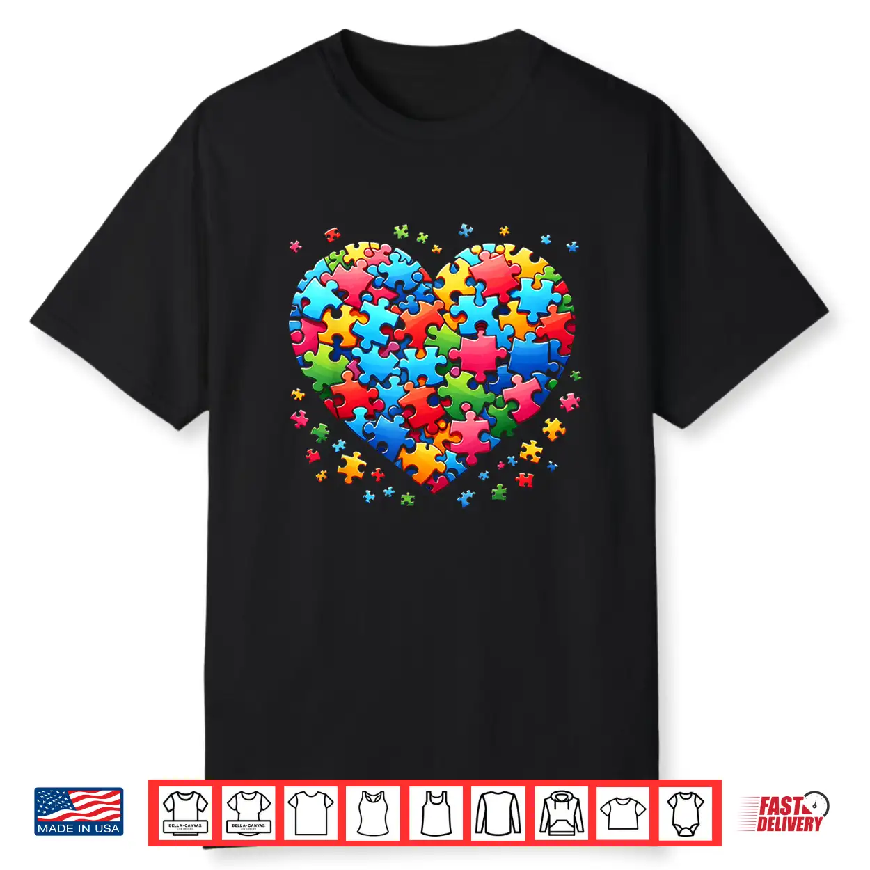 Love Support Heart Puzzle Autism Awareness Professional Shirt Love Support Heart Puzzle Autism Awareness Professional Shirt