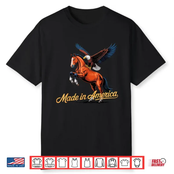 Made In America Western Horse Eagle Shirt