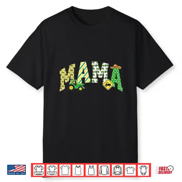 Mama Of The Birthday Boy Tractor Farm Trucks Family Party Shirt