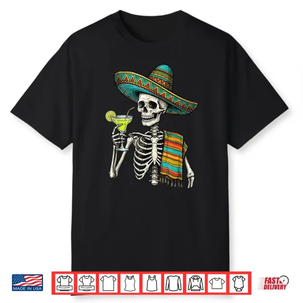 Mexican Skeleton Sombrero Cinco De Mayo Mexican Fiesta Men Shirt