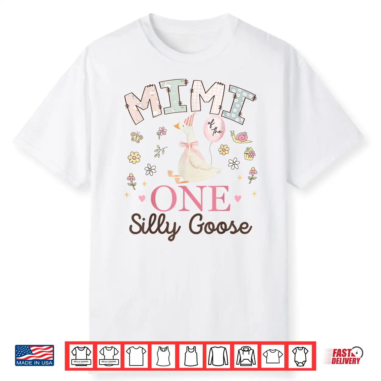 Mimi Of The One Silly Goose 1St Birthday Girl Matching Shirt Mimi Of The One Silly Goose 1St Birthday Girl Matching Shirt