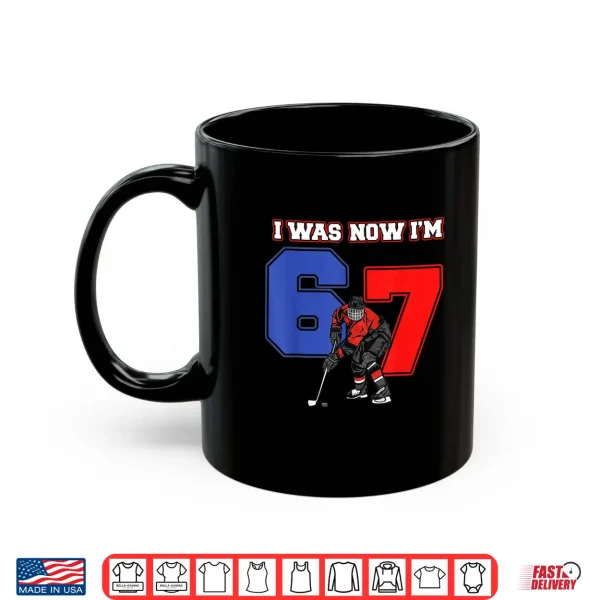 Mug 7 Year Old Birthday I was 6 Now Im 7 Hockey Sport Lover Boy Shirt