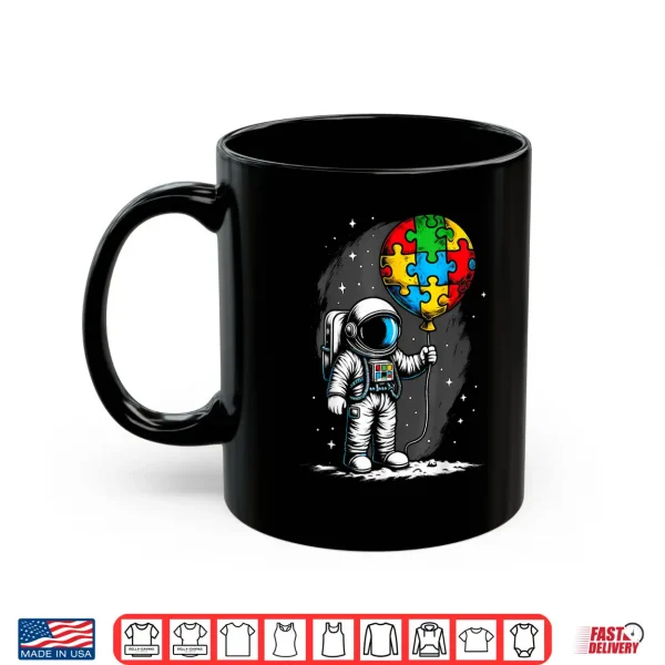 Mug Astronaut Balloon Autism Awareness Space Autistic Graphic Shirt
