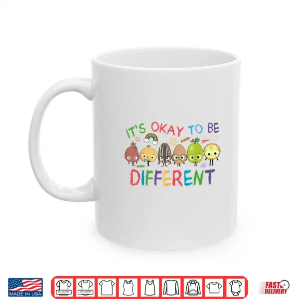 Mug Autism Positives Quote Its Okay to Be Different Preepy Retro Shirt