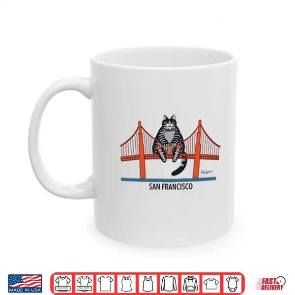 B Kliban Cat San Francisco Golden Gate Shirt 3 Mug B Kliban Cat San Francisco Golden Gate Shirt