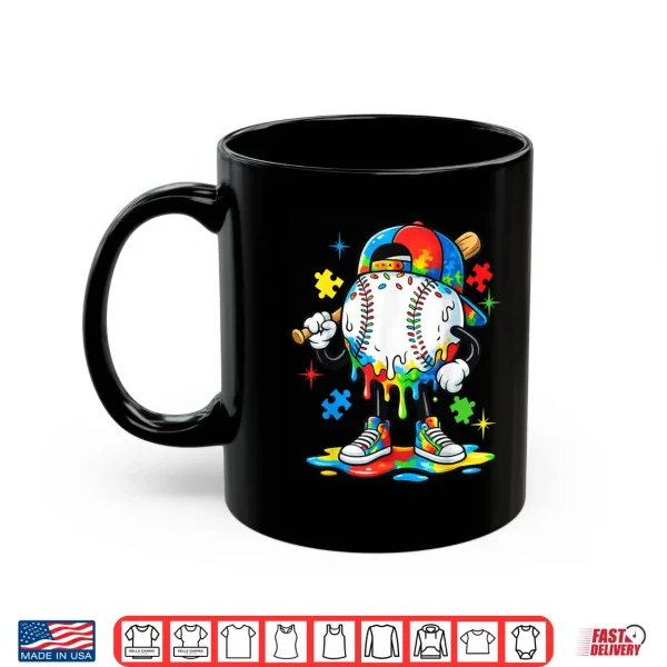 Baseball Drip Ice Cream Autism Awareness Modern Graphic Apparel Shirt 3 Mug Baseball Drip Ice Cream Autism Awareness Modern Graphic Apparel Shirt