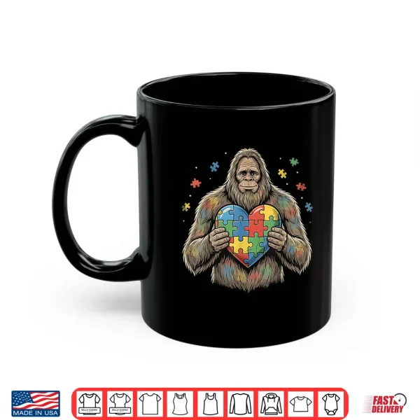 Mug Bigfoot Puzzle Heart Autism Awareness Autistic Professional Shirt