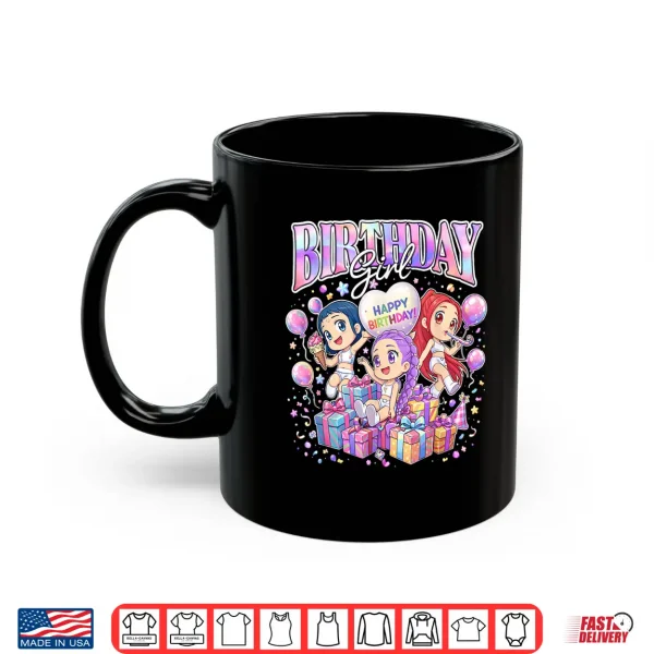 Birthday Girl Cute Chibi Kpop Funny Kids Bday Shirt 3 Mug Birthday Girl Cute Chibi Kpop Funny Kids Bday Shirt