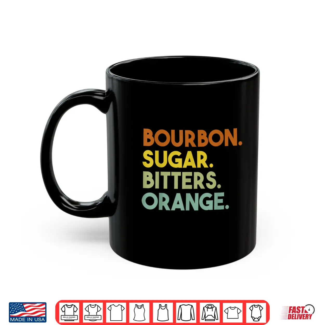 Bourbon Sugar Bitters Orange Old Fashioned Cocktail Retro Shirt Bourbon Sugar Bitters Orange Old Fashioned Cocktail Retro Shirt
