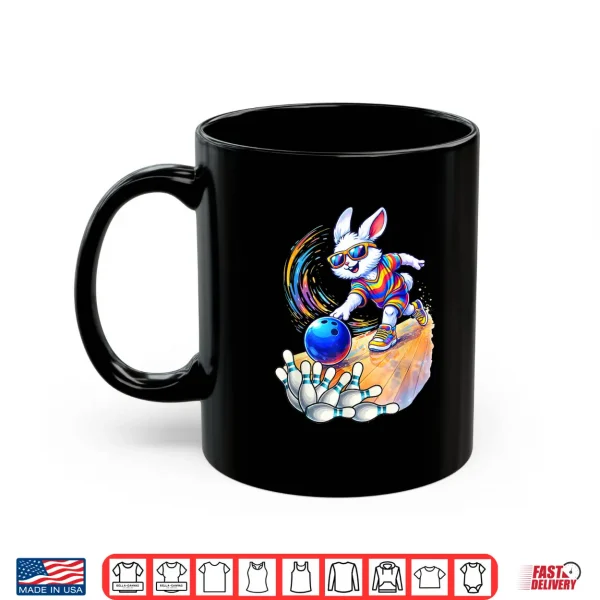 Mug Bunny Playing Bowling Ball Pins Egg Hunting Easter Holiday Shirt