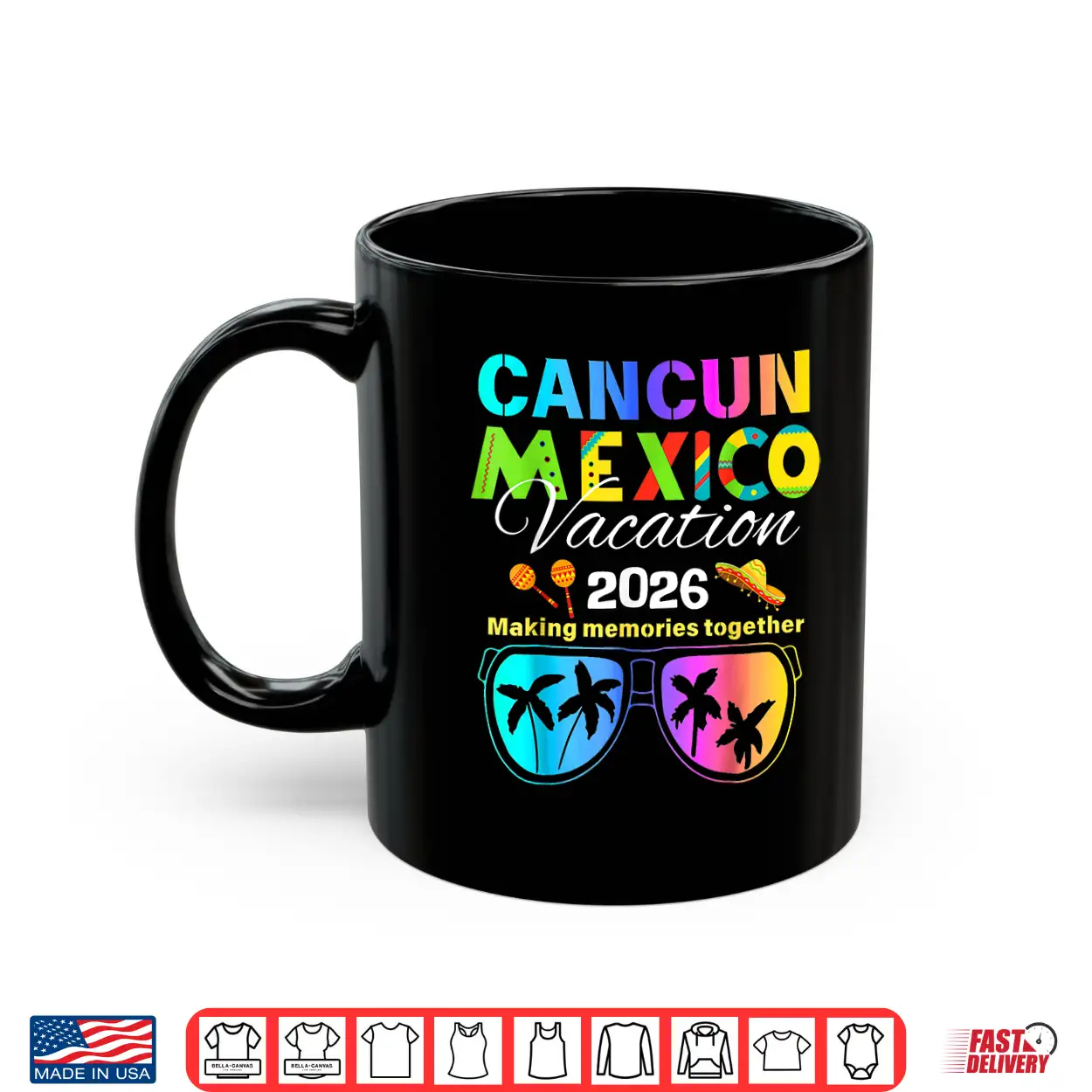 Cancun Mexico Vacation Beach 2026 Trip Group Squad Colorful Shirt Cancun Mexico Vacation Beach 2026 Trip Group Squad Colorful Shirt
