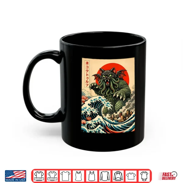 Cthulu Catzilla Tokyo Monster Cat Japanese Art Design Shirt 3 Mug Cthulu Catzilla Tokyo Monster Cat Japanese Art Design Shirt