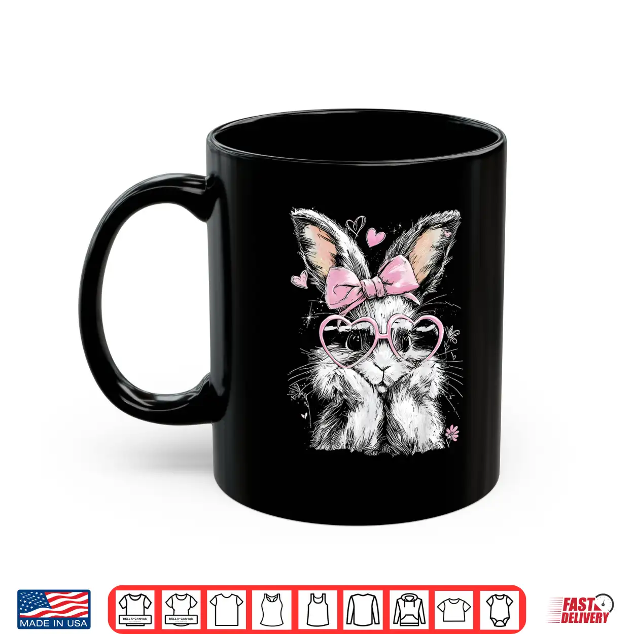 Cute Easter Bunny For Women Pink Rabbit Coquette Girly Shirt Cute Easter Bunny For Women Pink Rabbit Coquette Girly Shirt
