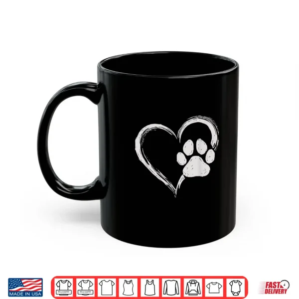 Mug Cute Heart Paw Print Dog Mom Dog Dad Cute Dog Lover Shirt