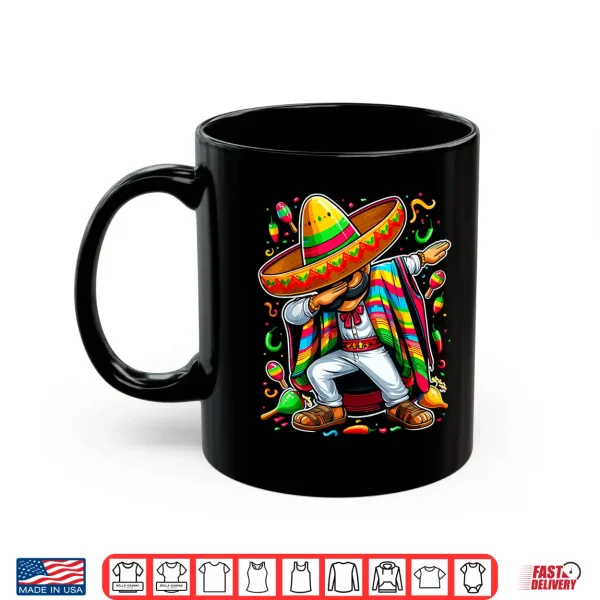 Mug Dabbing Mexican Poncho Cinco De Mayo Shirt