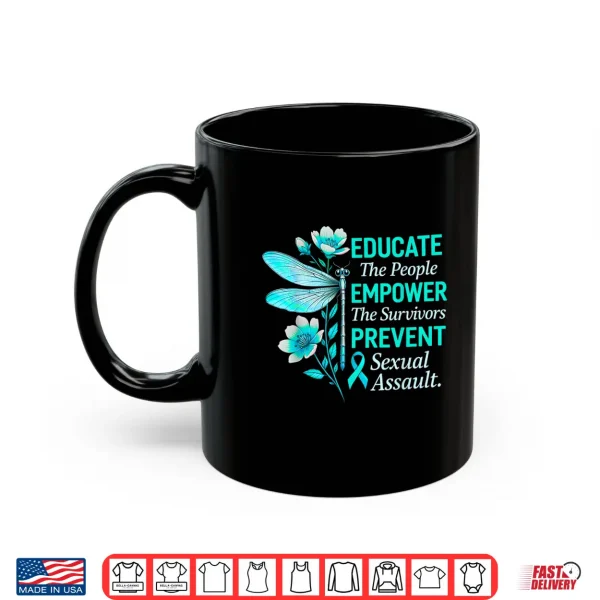 Mug Educate Empower Prevent Butterfly Sexual Assault Awareness Shirt
