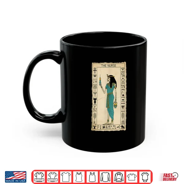 Mug Egyptian Skeleton Nurse Tarot Card Medical Goth Shirt