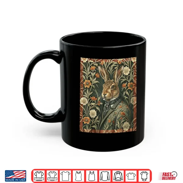 Mug Elegant Hare In Evening Attire Vintage Woodland Shirt
