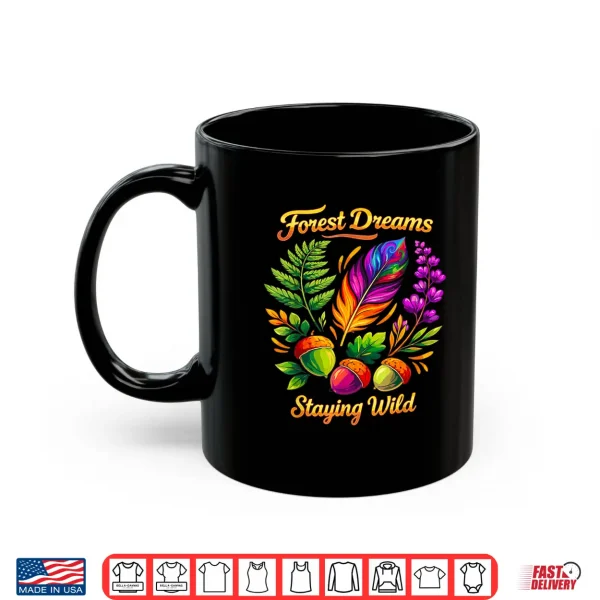 Forest Dreams Striking Bohemian Feather Flowers Scene Design Shirt 3 Mug Forest Dreams Striking Bohemian Feather Flowers Scene Design Shirt