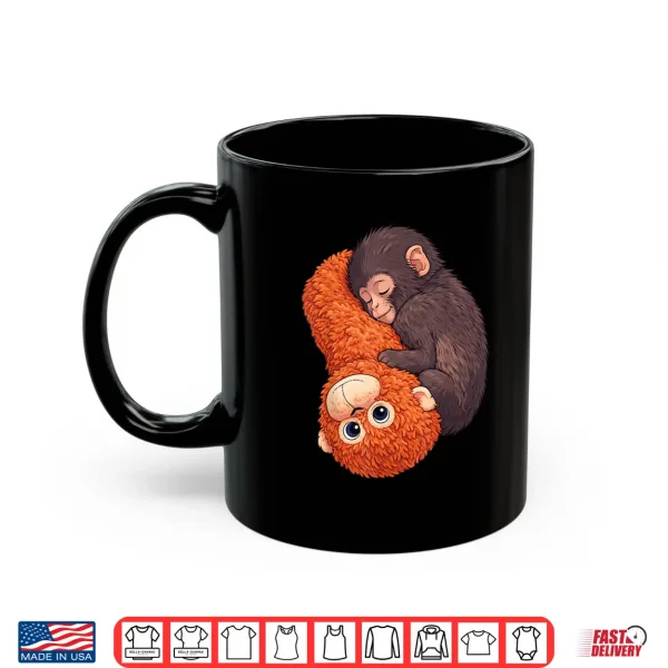 Mug Funny Baby Monkey Punch Cute Animal Men Women Kids Shirt