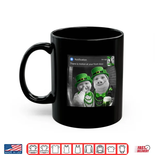 Mug Funny St Patricks Day John Pork and Ai Baby with Motion Meme Shirt