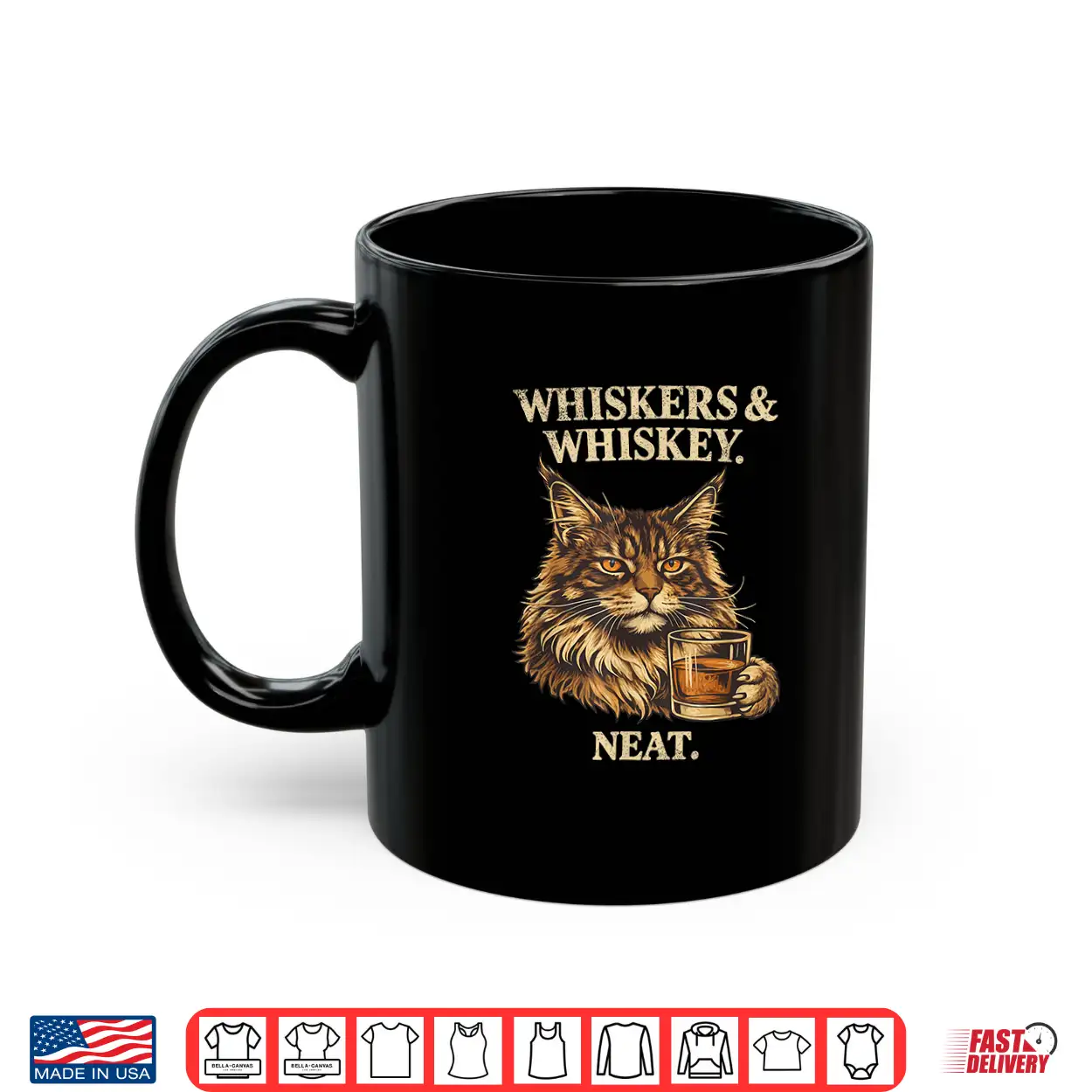 Funny Whiskers And Whiskey Neat Cat Lover Bourbon Drinker Shirt Funny Whiskers And Whiskey Neat Cat Lover Bourbon Drinker Shirt