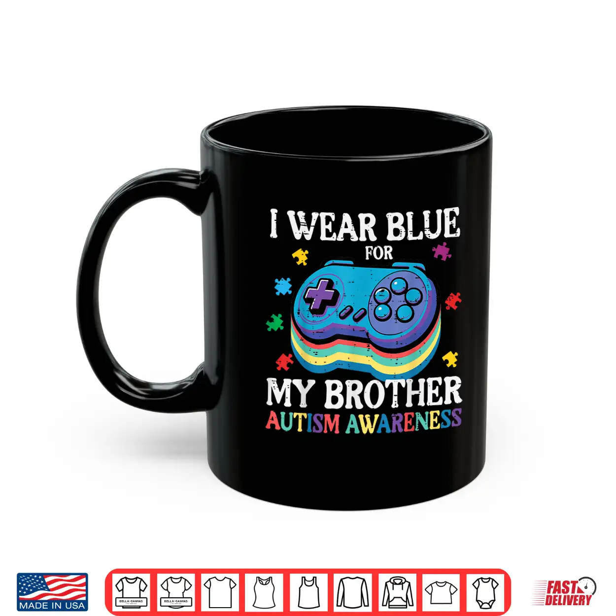 Gamer Controller Wear Blue Autism Awareness Brother Support Shirt Gamer Controller Wear Blue Autism Awareness Brother Support Shirt