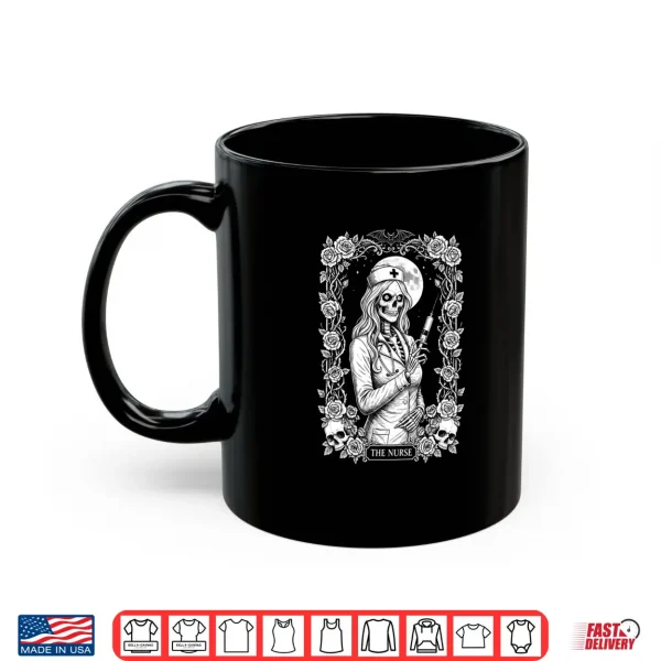 Mug Gothic Nurse Skeleton Dark Medical Halloween Aesthetic Shirt