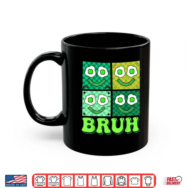 Mug Green Face Eggs and Bacon Ham Breakfast St Patricks Funny Shirt