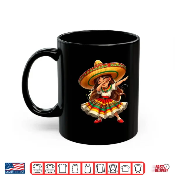 Mug Happy Cinco De Mayo Dabbing Girl Mexican Sombrero Fiesta Shirt