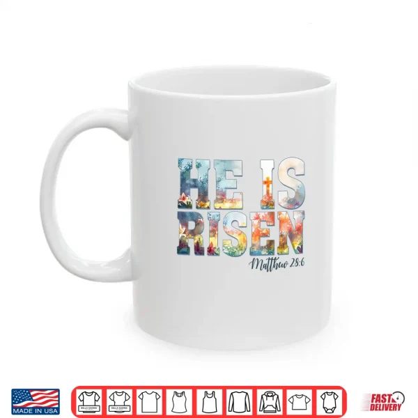 He Is Risen Boho Easter Christian Jesus Shirt 3 Mug He is Risen Boho Easter Christian Jesus Shirt