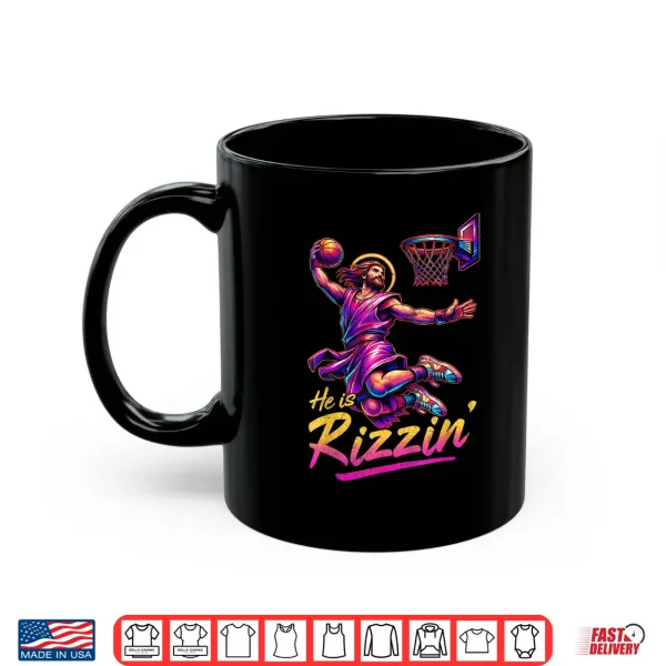 He Is Rizzin Basketball Jesus Has Rizzen Easter Christian Shirt 3 Mug He is Rizzin Basketball Jesus Has Rizzen Easter Christian Shirt