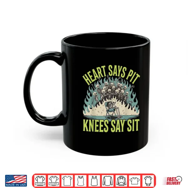 Heart Says Pit Knees Say Sit Skeleton Skull Funny Shirt 3 Mug Heart Says Pit Knees Say Sit Skeleton Skull Funny Shirt