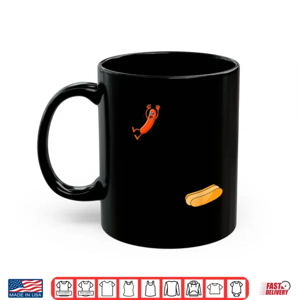 Mug Hot Dog Jumping Into Bun Sausage BBQ Shirt