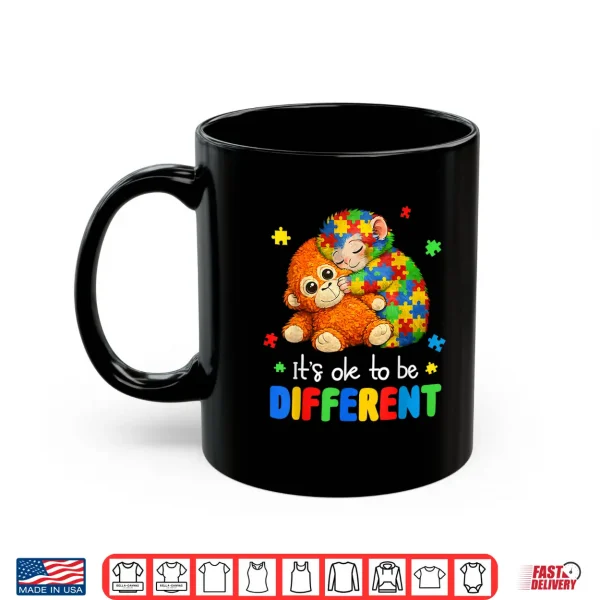 Its Ok To Be Different Autism Awareness Baby Monkey Punch Shirt 3 Mug Its Ok To Be Different Autism Awareness Baby Monkey Punch Shirt