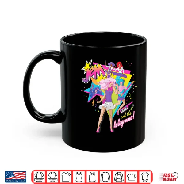 Jem And The Holograms Full Band Rocking Out 80'S Rock Retro Shirt 3 Mug Jem and The Holograms Full Band Rocking Out 80s Rock Retro Shirt