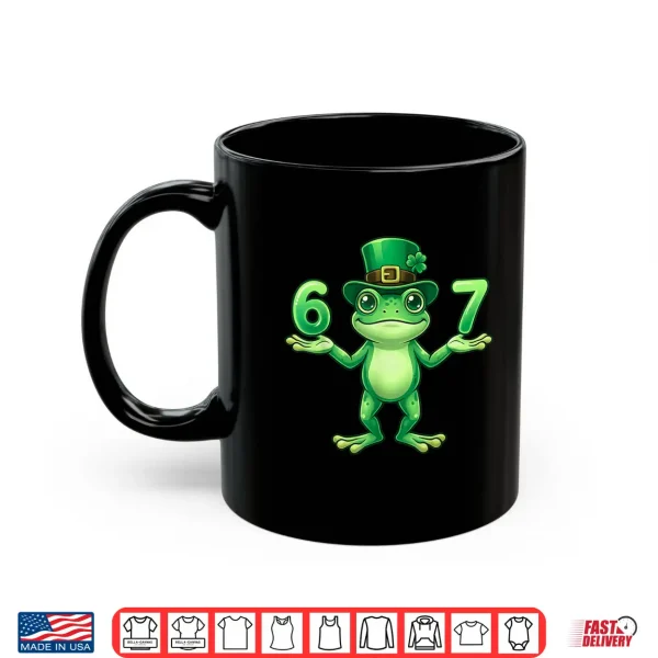 Mug Leprechaun Frog 6 7 St Patricks Day 67 Meme Boys Kids Youth Shirt