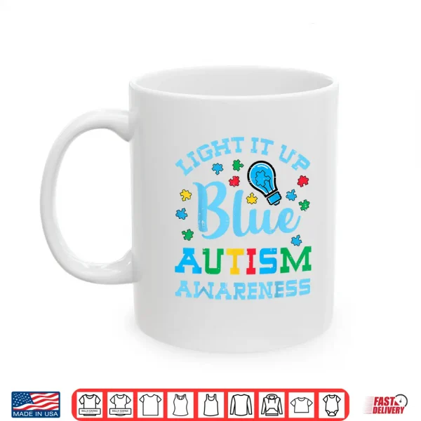 Light It Up Blue Autism Awareness Asd Support Professional Shirt 3 Mug Light It Up Blue Autism Awareness ASD Support Professional Shirt